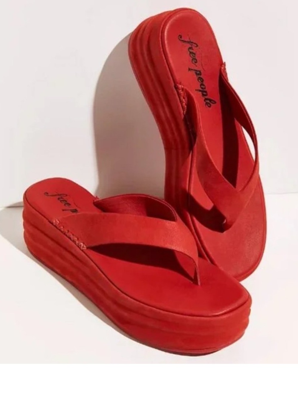Free People Haven Thong Platform Sandals | Flame
